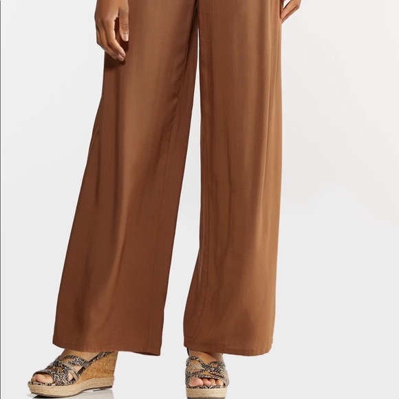 Petite Smocked Button Pants - Picture 3 of 3